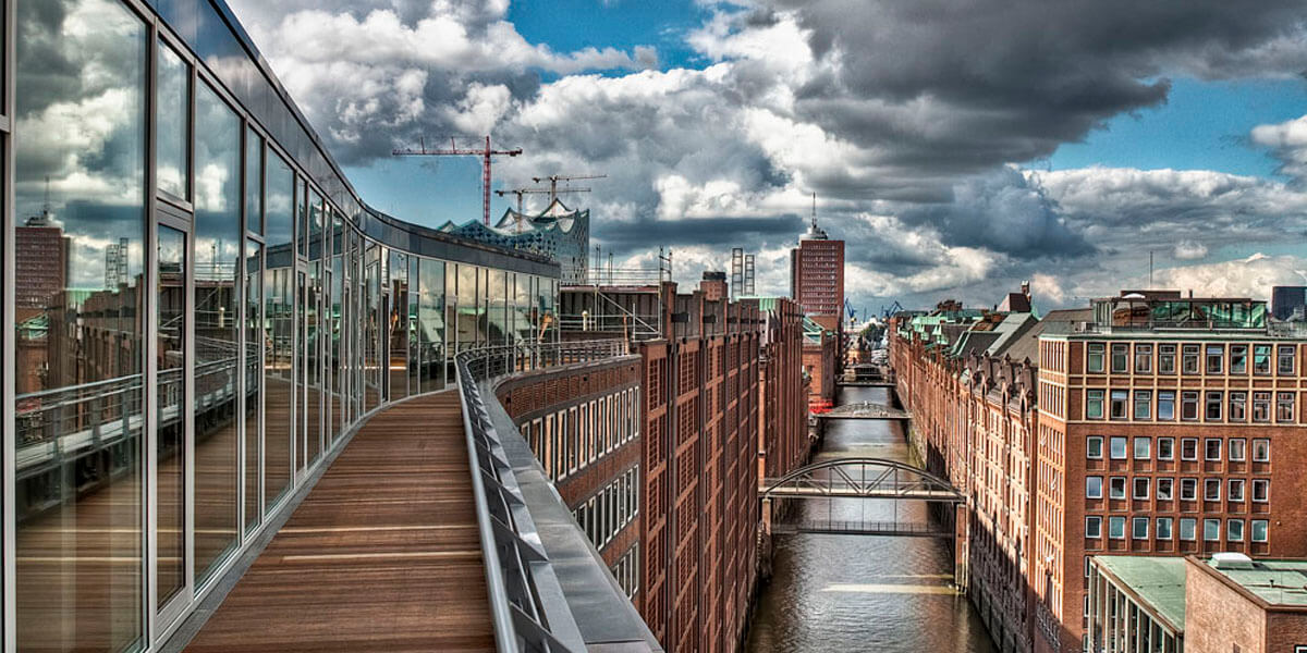 Kupferdach in Hamburg